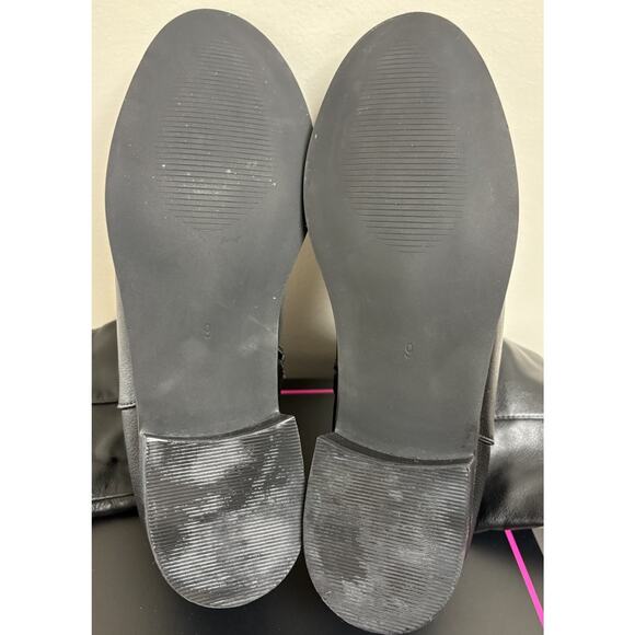 Corkys Hay There Black Tall Riding Boots Women’s Size 9 Side Zip Buckle Strap - Picture 5 of 6